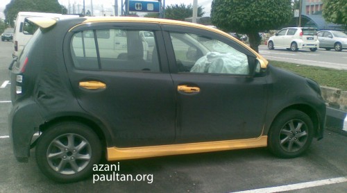 2011 Perodua Myvi SE spotted - a sporty bright yellow!
